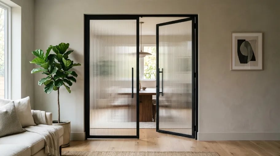Fluted Glass Doors: Stylish & Modern Design Ideas